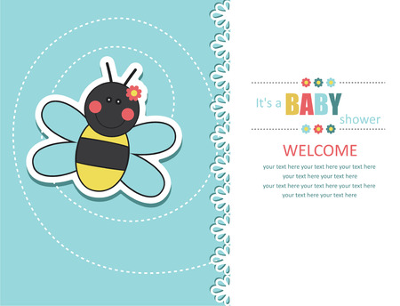 cute baby shower design. のイラスト素材