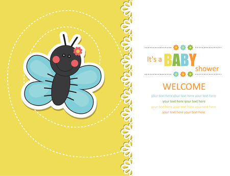 cute baby shower design. のイラスト素材
