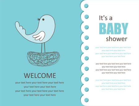 cute baby shower design. のイラスト素材