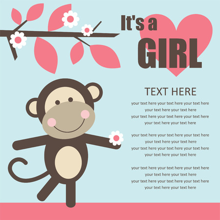 cute baby girl shower. のイラスト素材