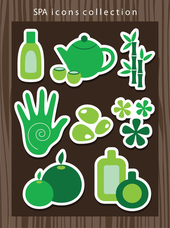 spa icons set. のイラスト素材