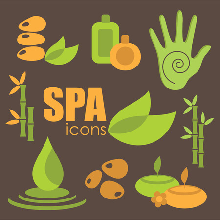 spa icons set. のイラスト素材