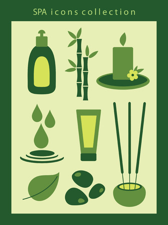spa icons set. のイラスト素材