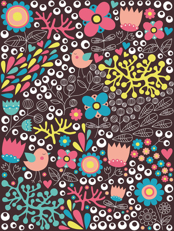 cute floral pattern. のイラスト素材