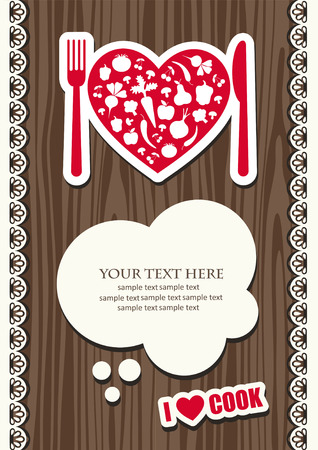 cute menu card. のイラスト素材
