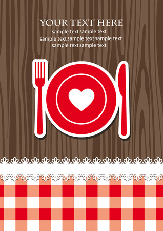 cute menu card. のイラスト素材
