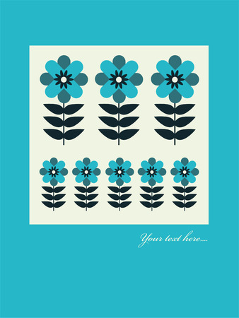 simple flower card. のイラスト素材