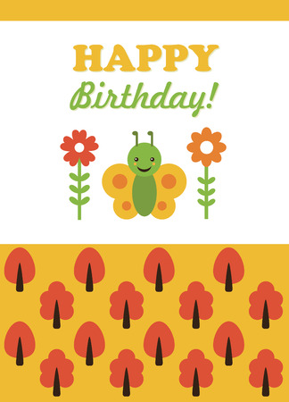 birthday card. vector illustrationのイラスト素材