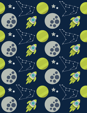 space seamless pattern design. vector illustrationのイラスト素材