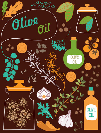 herbs and spices card design. vector illustrationのイラスト素材