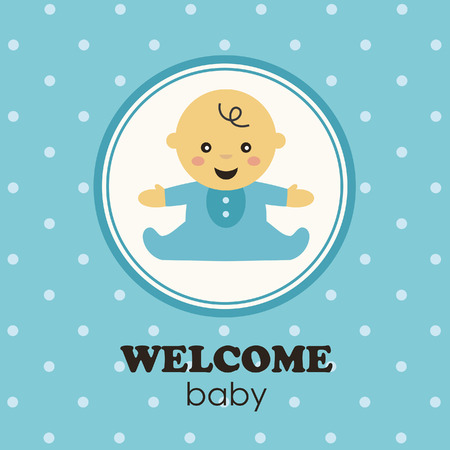 welcome baby card design. vector illustrationのイラスト素材