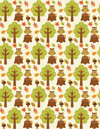 seamless autumn pattern design. vector illustrationのイラスト素材