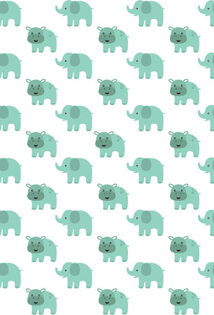 african animals seamless baby pattern design. vector illustrationのイラスト素材
