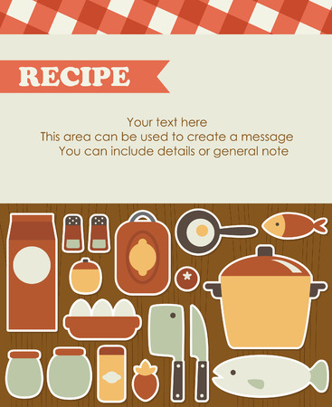 recipe card design. vector illustrationのイラスト素材