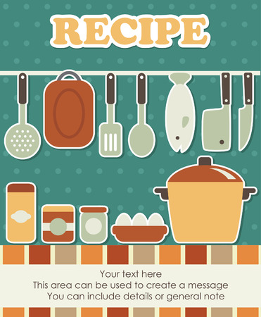 recipe card design. vector illustrationのイラスト素材