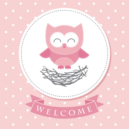 welcome baby card design. vector illustrationのイラスト素材