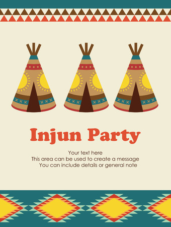 cute injun card design. vector illustrationのイラスト素材