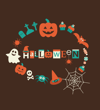 halloween frame design. vector illustrationのイラスト素材