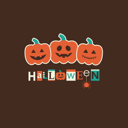 halloween card design. vector illustrationのイラスト素材