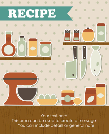 recipe card design. vector illustrationのイラスト素材