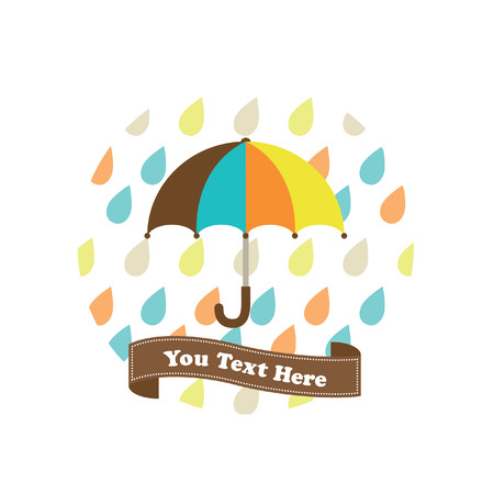 umbrella card design. vector illustrationのイラスト素材