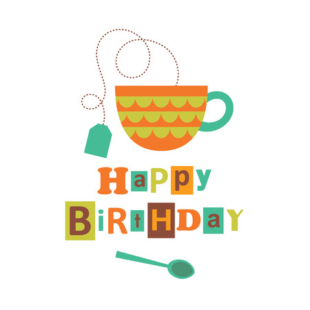 happy birthday card design. vector illustrationのイラスト素材