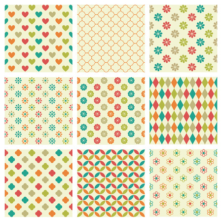 cute patterns set design. vector illustrationのイラスト素材