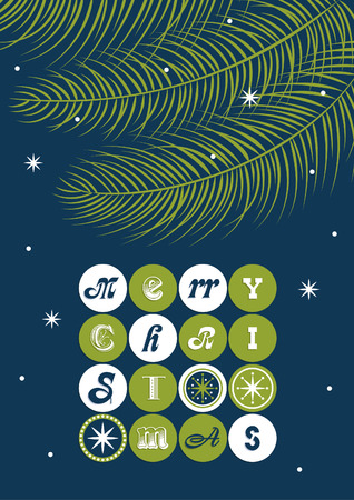 merry christmas card design. vector illustrationのイラスト素材