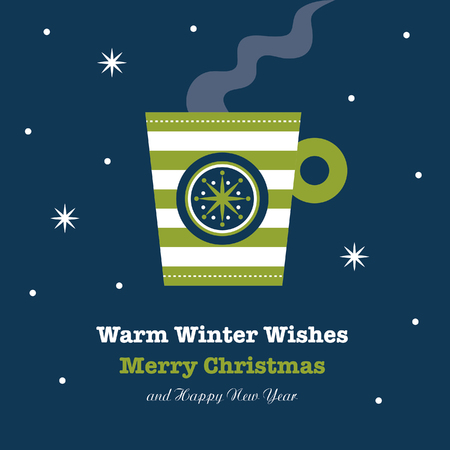 merry christmas card design. vector illustrationのイラスト素材