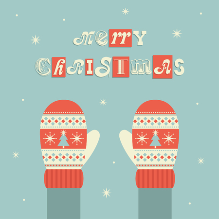 merry christmas card design. vector illustrationのイラスト素材