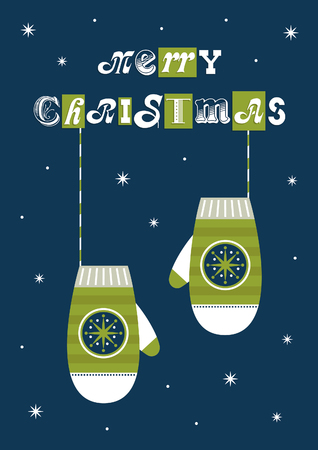 merry christmas card design. vector illustrationのイラスト素材