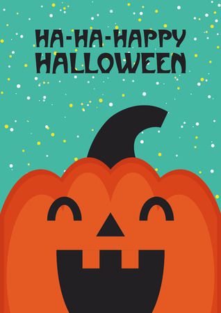 Happy Halloween card design. Vector illustration.のイラスト素材