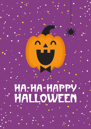 Fun Halloween card design. Vector illustration.のイラスト素材