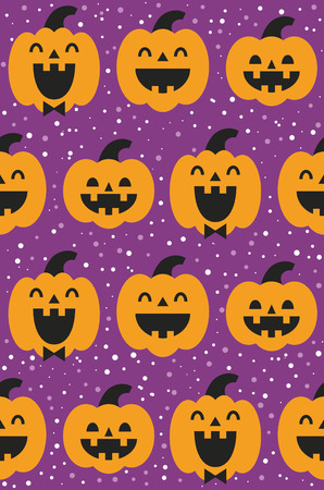 Fun Halloween seamless pattern design. Vector illustration.のイラスト素材