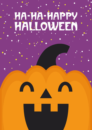 Fun Halloween card design. Vector illustration.のイラスト素材