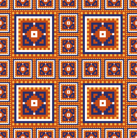 Decorative mosaic tile pattern design. Vector illustration.のイラスト素材