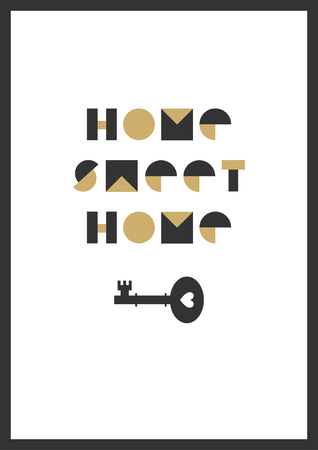 Home sweet home poster. Vector illustration.のイラスト素材
