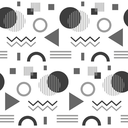 Geometric figures seamless pattern design. Vector illustration.のイラスト素材