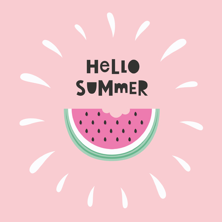 Watermelon card. Vector illustration.のイラスト素材