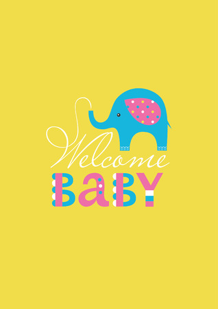 Baby Boy shower card design. Vector illustration.のイラスト素材