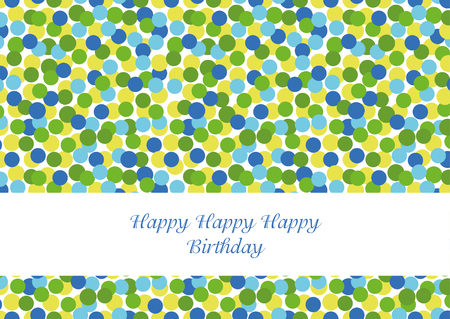 confetti happy birthday card. vector illustrationのイラスト素材