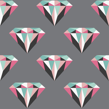 seamless gem pattern. vector illustrationのイラスト素材