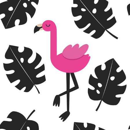 Cute flamingo seamless pattern.のイラスト素材