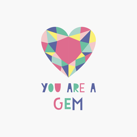 you are a gem card. vector illustrationのイラスト素材