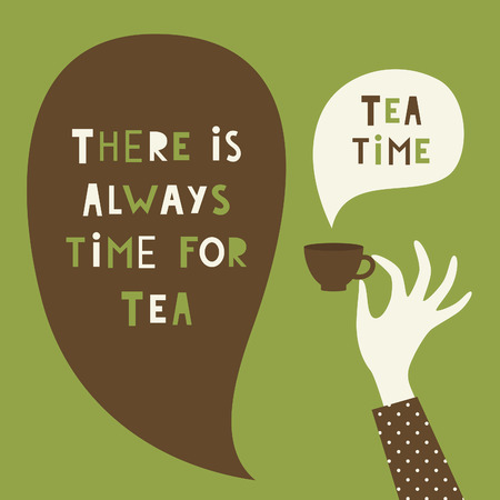 tea time card design. vector illustrationのイラスト素材