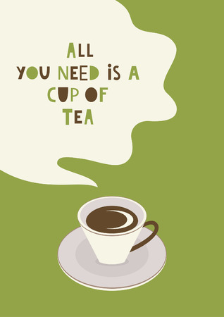 tea time card design. vector illustrationのイラスト素材