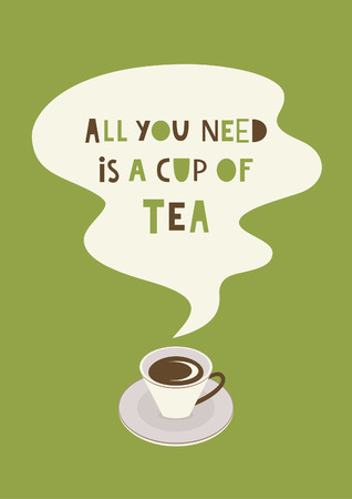 tea time card design. vector illustrationのイラスト素材