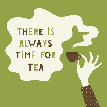 tea time card design. vector illustrationのイラスト素材