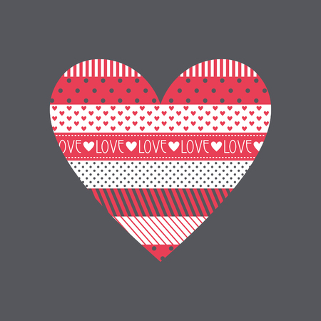 happy valentines day greeting card. vector illustrationのイラスト素材