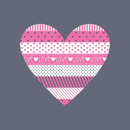 happy valentines day greeting card. vector illustrationのイラスト素材